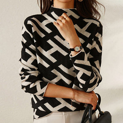 Liseth - Elegant geometric sweatshirt